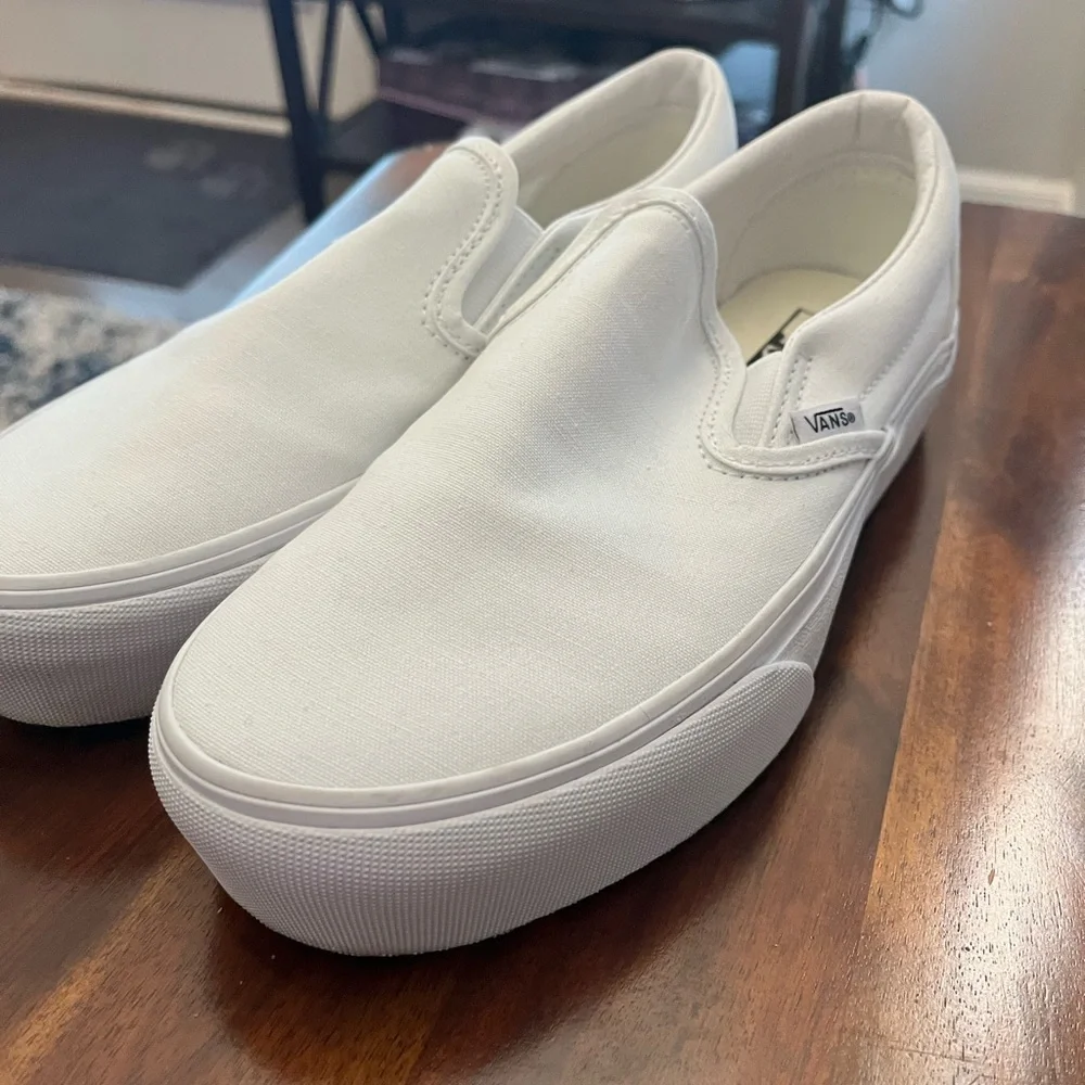 Vans White Slip-On Sneakers - Picture 7 of 7